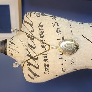 Locket gold toned 1 1/4 inches